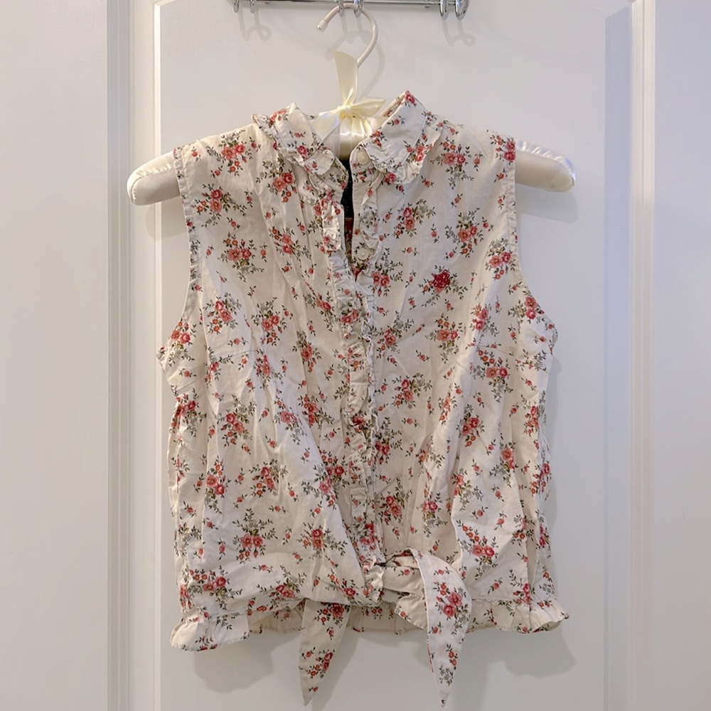 Vintage Floral Ralph Lauren Crop Top